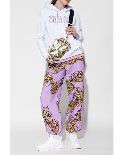 Versace Sweatpants With 'garland' Pattern - White
