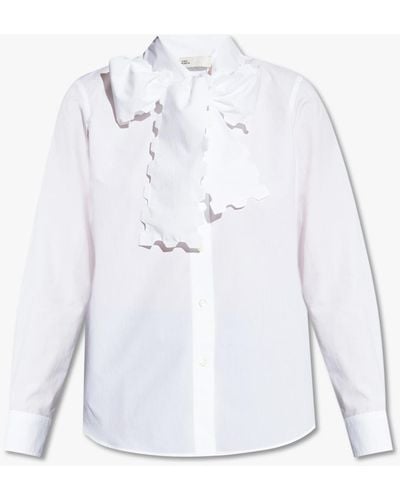 Tory Burch Shirt With Tie Detail - White