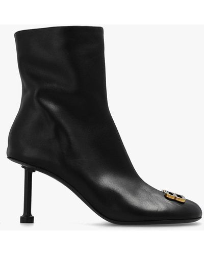 Balenciaga Black 'groupie' Heeled Ankle Boots