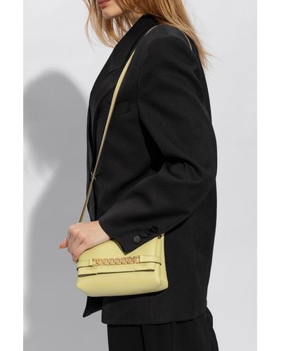 Victoria Beckham Shoulder Bag With Logo, - Metallic