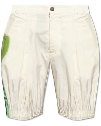 Homme Plissé Issey Miyake Shorts With Print, - White