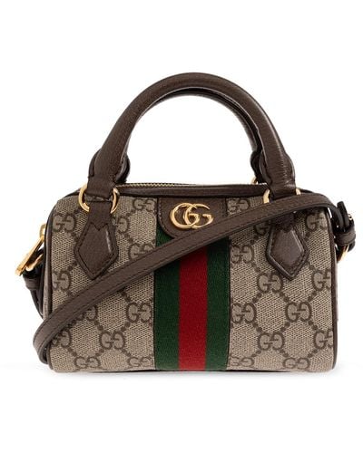 Gucci 'ophidia Super Mini' Shoulder Bag, - Brown