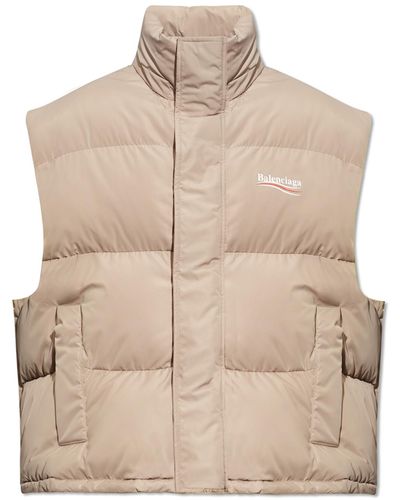 Balenciaga Oversize Quilted Jacket, - Natural