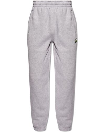 Lacoste Joggers With Patch, - Grey