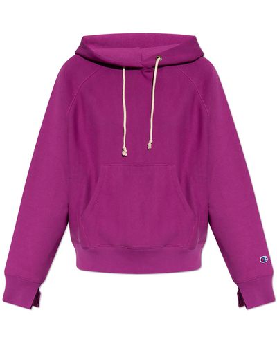 Champion Hoodie With Patch - Purple