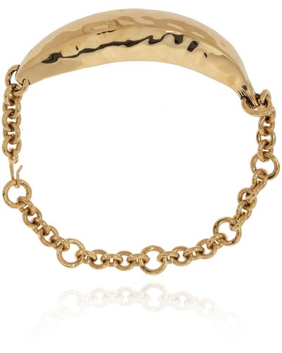 Chloé Brass Necklace, - Metallic