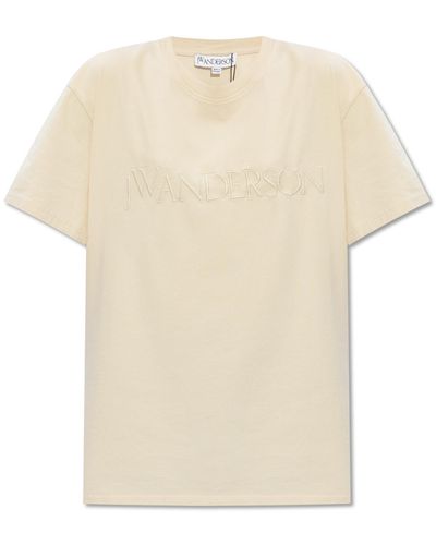 JW Anderson T-shirt With Logo, - Natural