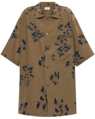 Lemaire Floral Pattern Shirt - Green