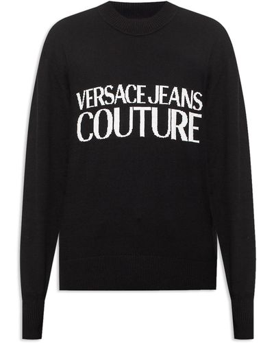 Versace Jumper With Logo - Black
