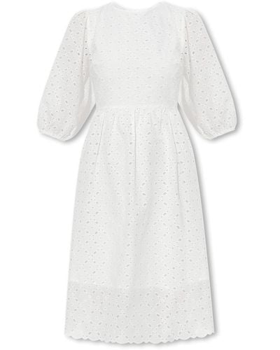 Notes Du Nord ‘Honey’ Dress With Broderie Anglaise - White