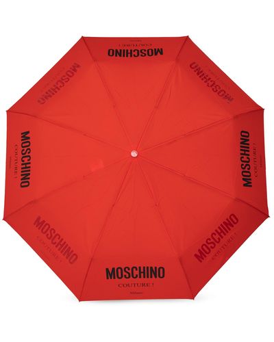 Moschino Umbrella With Logo, - Red