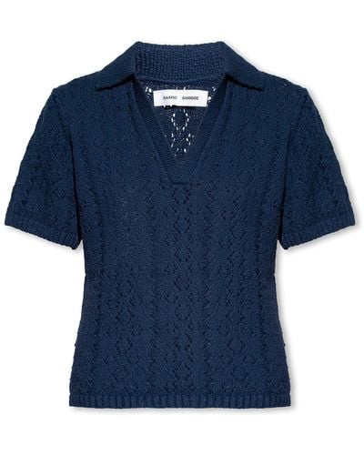 Samsøe & Samsøe ‘Khloe’ Polo Shirt - Blue