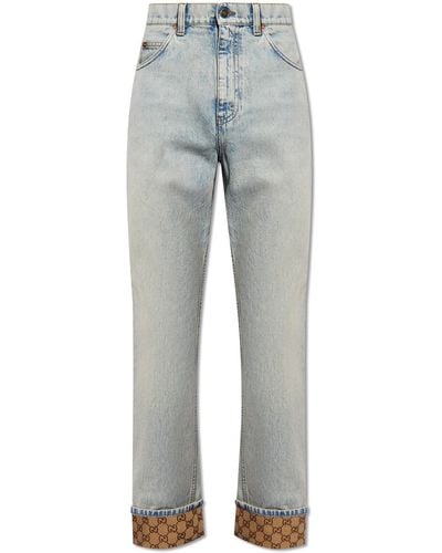 Gucci Monogrammed Jeans, - Grey