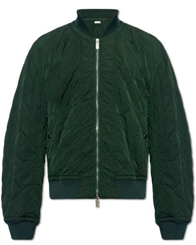 Burberry Quilted Bomber Jacket, - Green