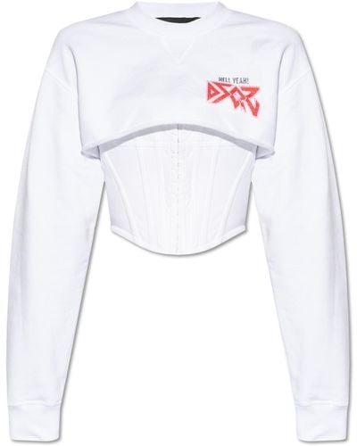 DSquared² Corset Sweatshirt, - White