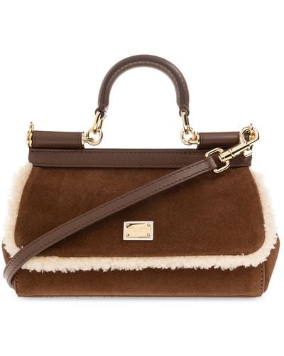 Dolce & Gabbana ‘Sicily Small’ Shoulder Bag - Brown