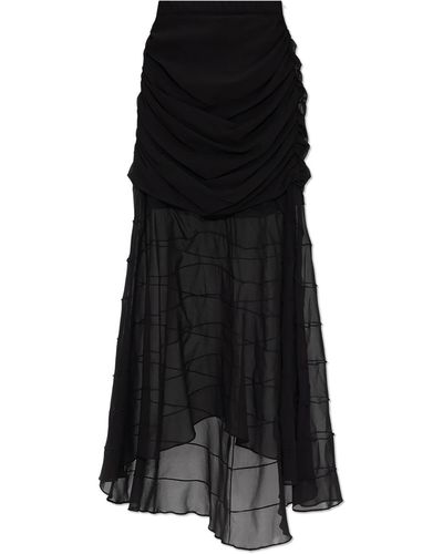 The Mannei ‘Abasha’ Silk Skirt - Black