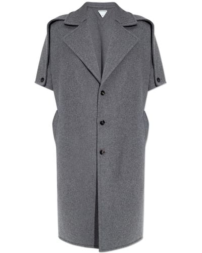 Bottega Veneta Coat With Short Sleeves - Grey