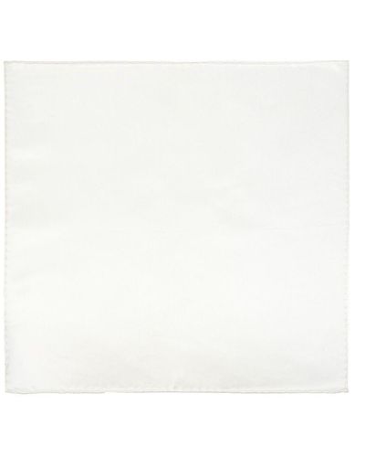 Emporio Armani Silk Pocket Square - White