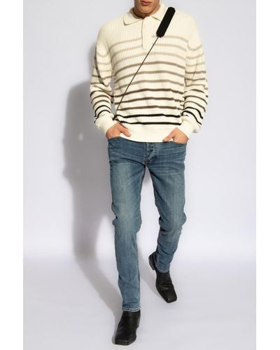 Emporio Armani Striped Sweater, - Natural