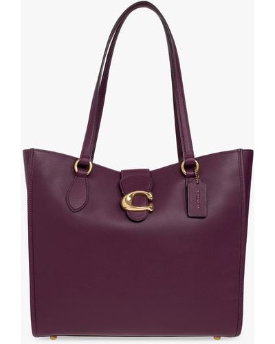 COACH 'theo' Shopper Bag - Purple