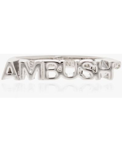 Ambush Ring With Logo, - Metallic