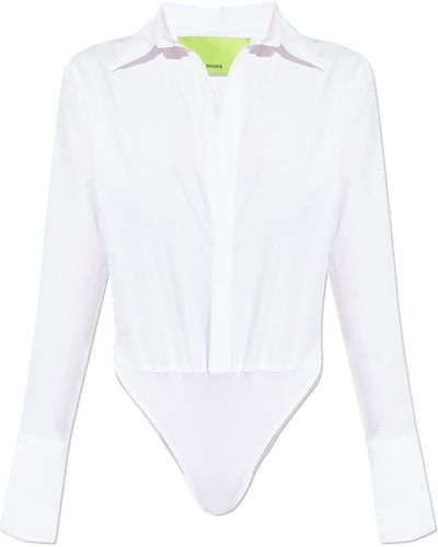 GAUGE81 ‘Aomo’ Bodysuit With Collar - White