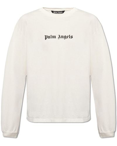White T-shirt with logo Palm Angels - Vitkac Canada