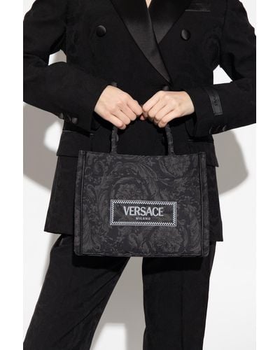 Versace ‘Barocco Athena Small’ Shopper Bag - Black