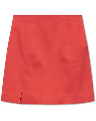 Cult Gaia 'flor' Satin Skirt, - Red
