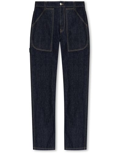 Alexander McQueen Straight Leg Jeans - Blue