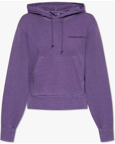 Carhartt Logo Hoodie - Purple
