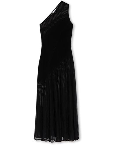 Alaïa Ribbed One-Shoulder Dress - Black