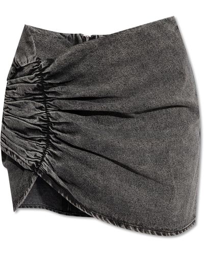 The Mannei 'wishaw' Denim Skirt, - Black