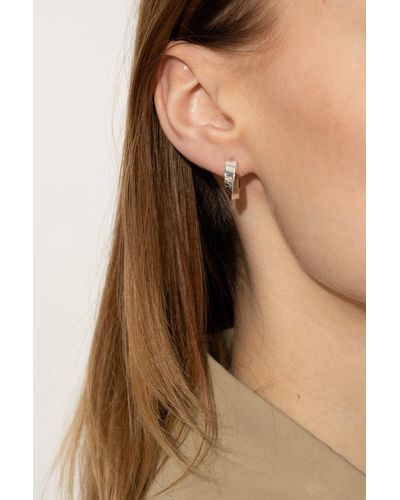 Bottega Veneta Silver Earrings, - Natural