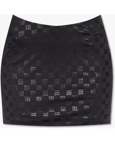 MISBHV Short Skirt With Monogram - Black
