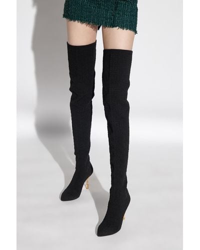 Balmain ‘Moneta’ Over-The-Knee Boots - Black