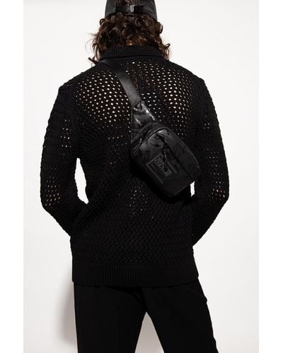 Versace 'regalia Baroque' Printed Belt Bag - Black