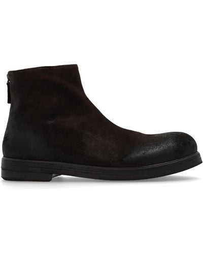 Marsèll Leather Ankle Boots 'zucca Zeppa', - Black