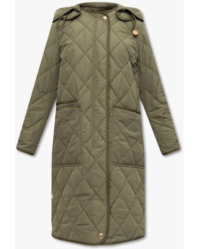 Burberry 'parkgate' Quilted Coat - Green