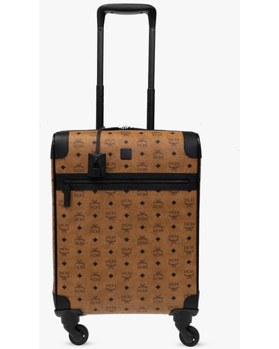 MCM Suitcase With Wheels, - Brown