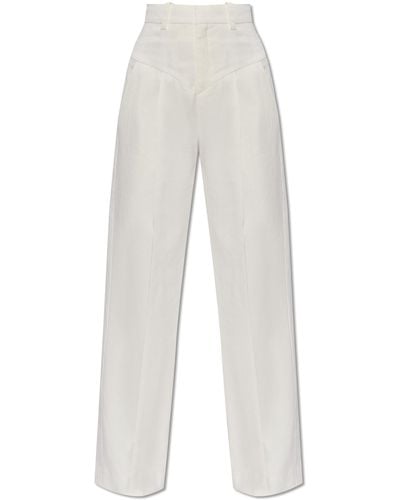 Isabel Marant 'staya' Pleat-front Trousers, - White