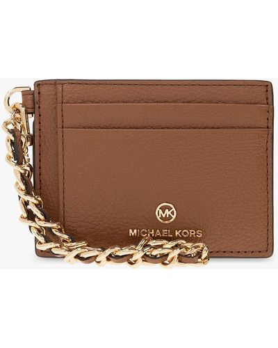 MICHAEL Michael Kors Leather Card Case - Brown
