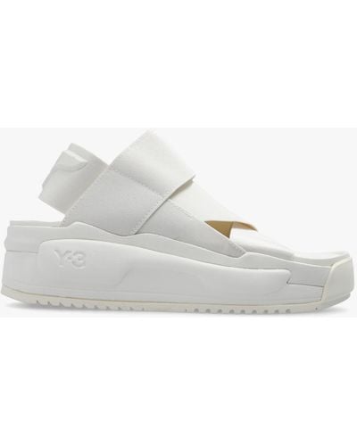 Y-3 ‘Rivalry’ Platform Sandals - White