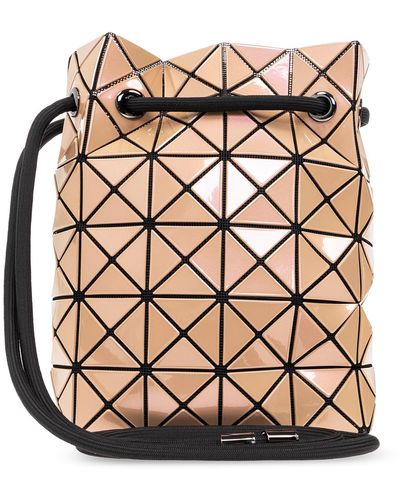 Bao Bao Issey Miyake Shoulder Bag With Geometrical Pattern - Brown
