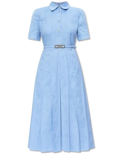 Gucci Dress With Collar, - Blue