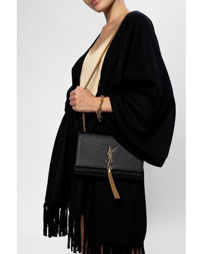 Saint Laurent ‘Kate Monogram’ Shoulder Bag - Black