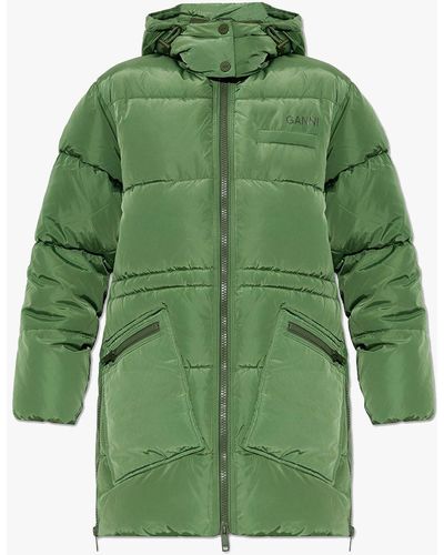 Ganni Insulated Hooded Jacket - Green