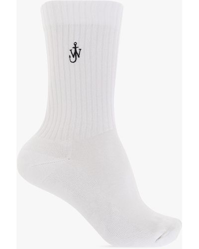 JW Anderson Socks With Logo, - White