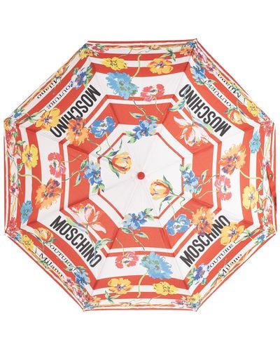 Moschino Umbrella With Logo, - Pink